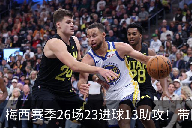 梅西赛季26场23进球13助攻！带队提前季后赛！会三连MVP吗？